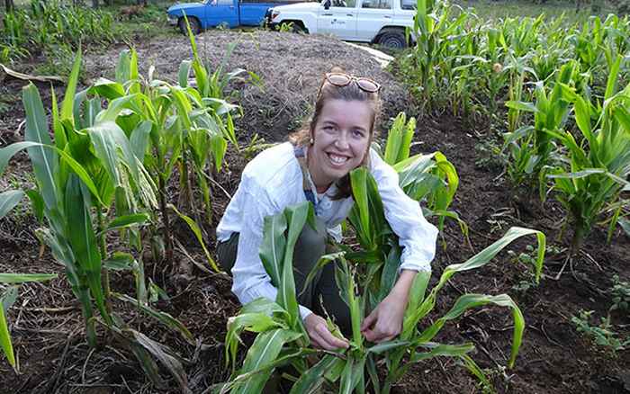 Renée van Schaijk during the fieldwork