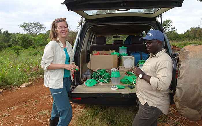Renée van Schaijk during the fieldwork